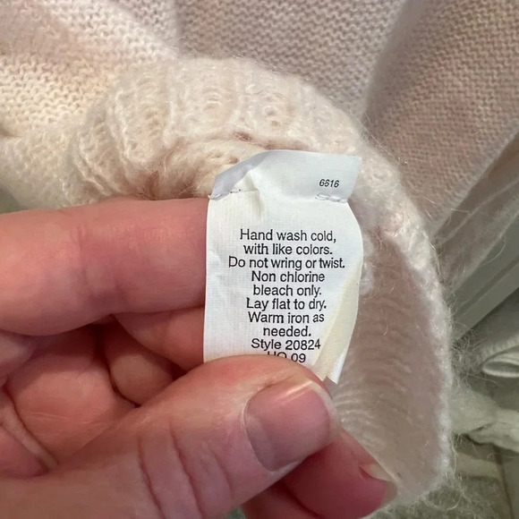 J. Crew dolce shawl collar popover light pink medium mohair wool blend - Picture 10 of 10